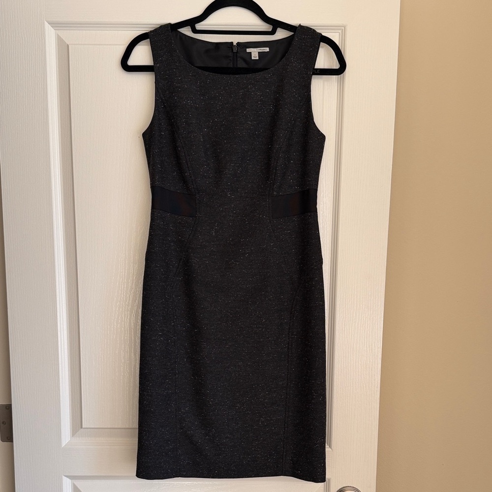 Halogen Black Sparkle Midi Sheath Dress